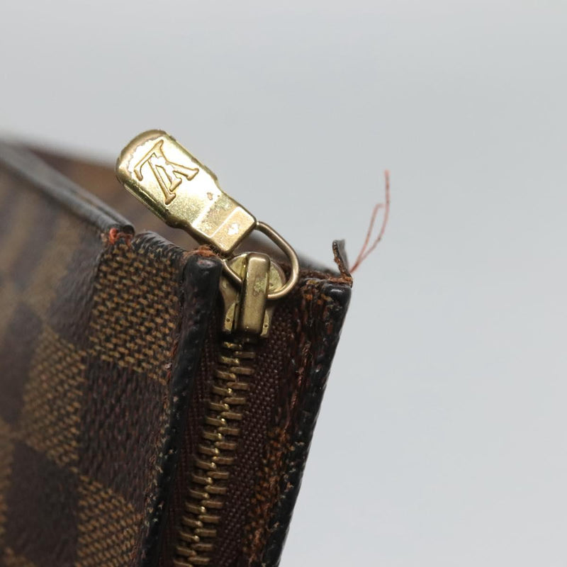 LOUIS VUITTON Damier Ebene Poche Toilette 26 Pouch N47543 LV Auth hk2542
