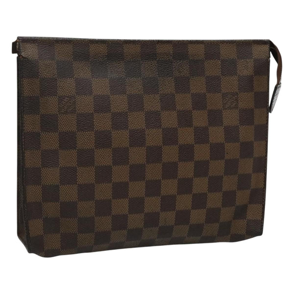 LOUIS VUITTON Damier Ebene Poche Toilette 26 Pouch N47543 LV Auth hk2542