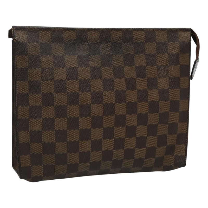 LOUIS VUITTON Damier Ebene Poche Toilette 26 Pouch N47543 LV Auth hk2542