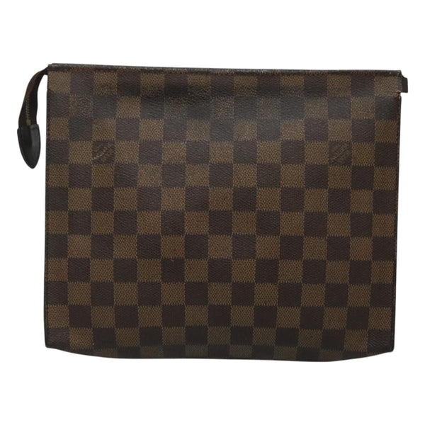 LOUIS VUITTON Damier Ebene Poche Toilette 26 Pouch N47543 LV Auth hk2542