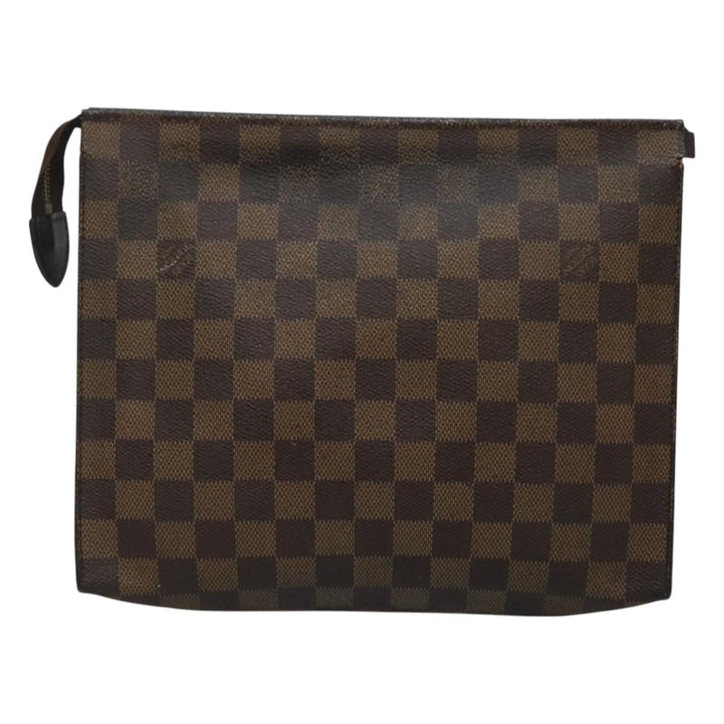 LOUIS VUITTON Damier Ebene Poche Toilette 26 Pouch N47543 LV Auth hk2542