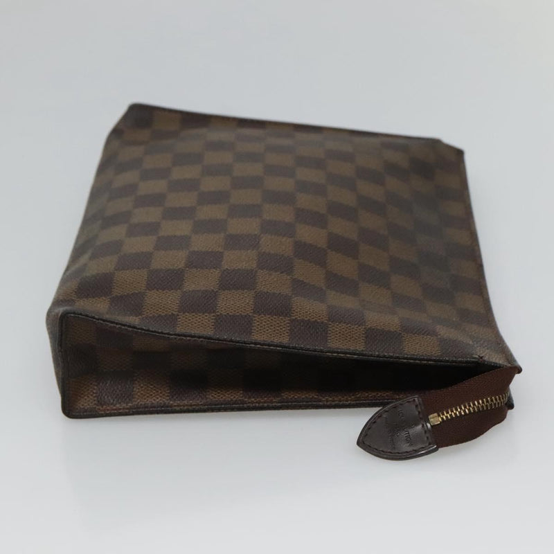 LOUIS VUITTON Damier Ebene Poche Toilette 26 Pouch N47543 LV Auth hk2542