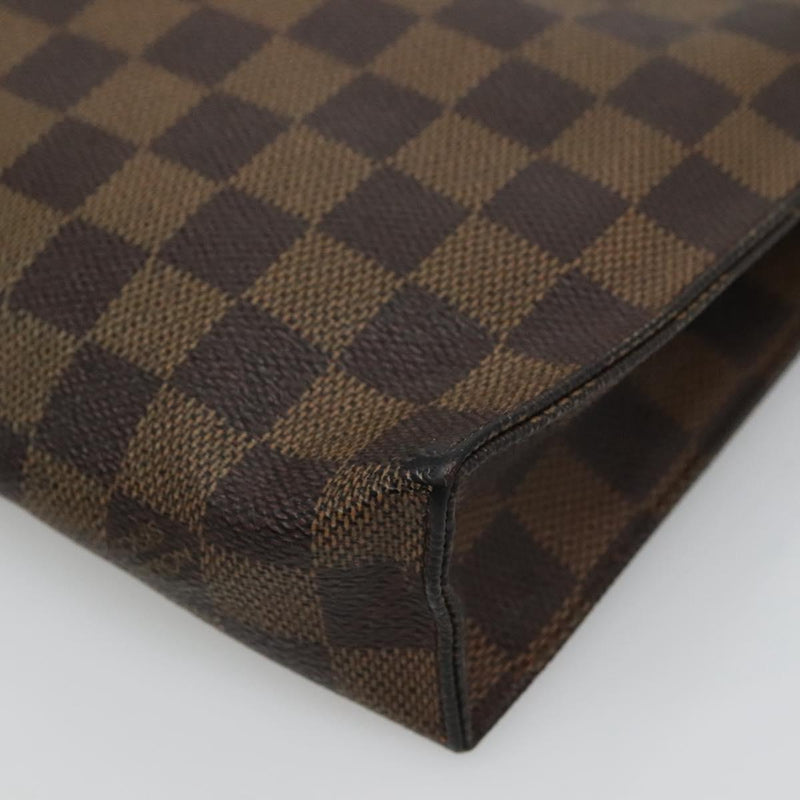 LOUIS VUITTON Damier Ebene Poche Toilette 26 Pouch N47543 LV Auth hk2542