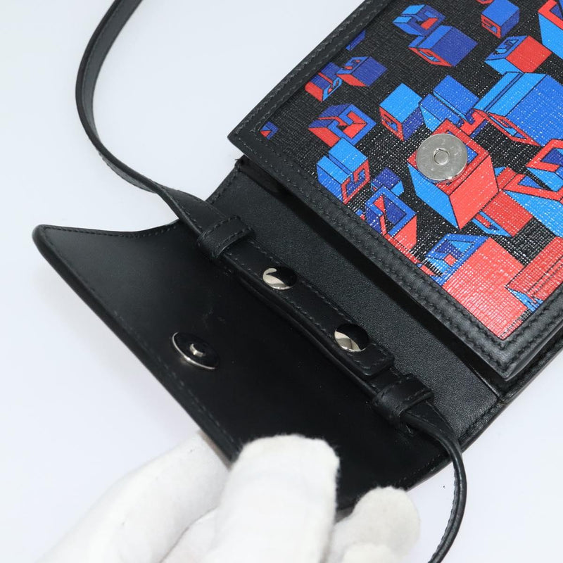 GUCCI Square G Space Shoulder Bag PVC Black Silver 631766 Auth KD535