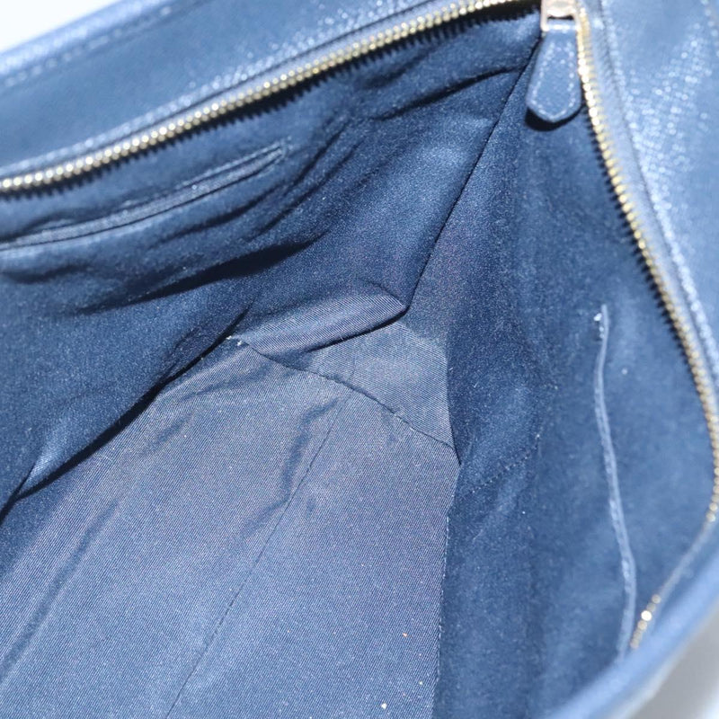 Coach Tote Bag Leather Navy Auth kk490