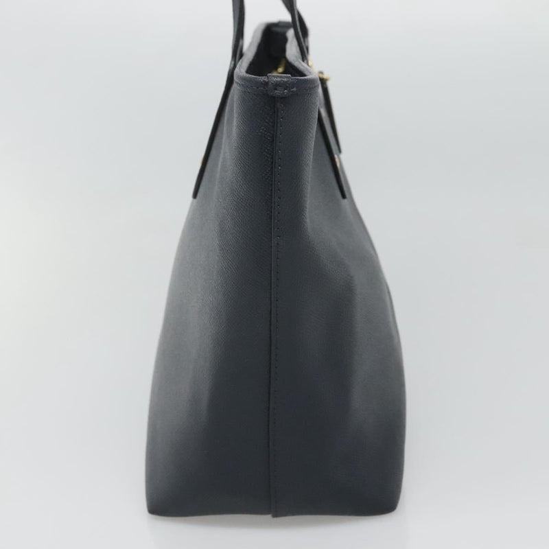 Coach Tote Bag Leather Navy Auth kk490