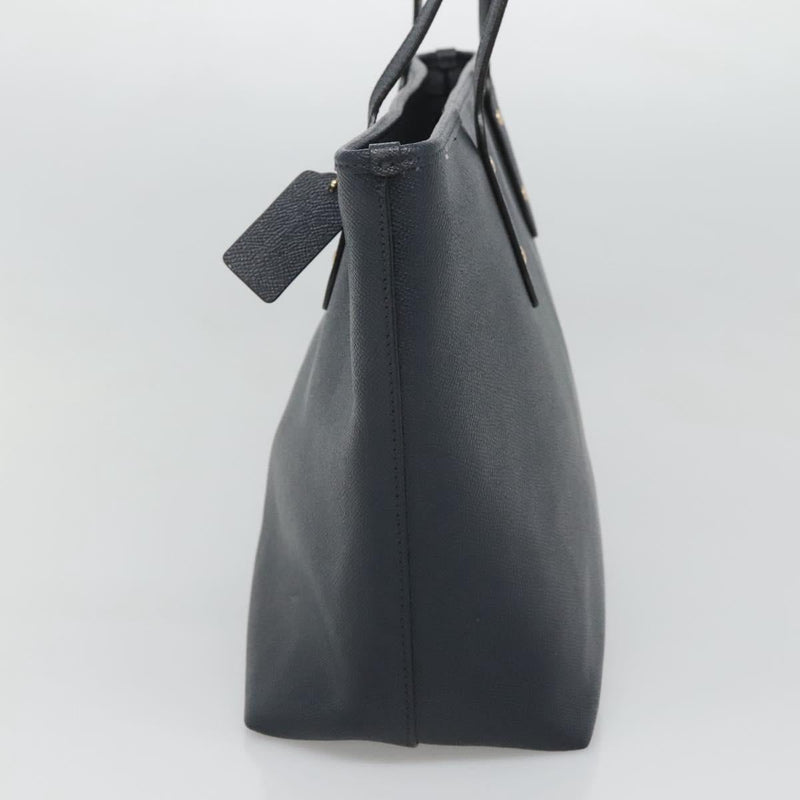 Coach Tote Bag Leather Navy Auth kk490