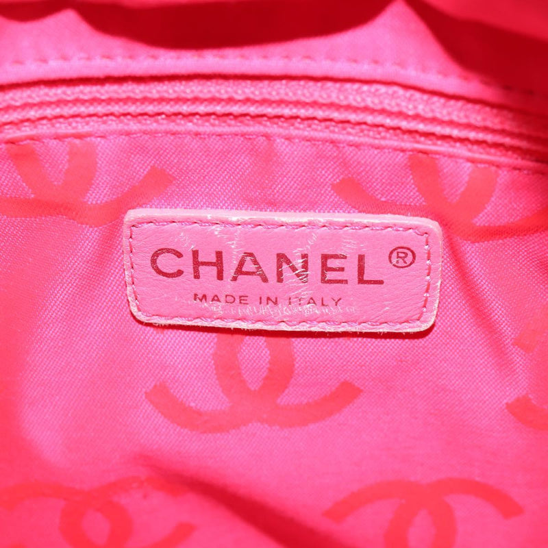 CHANEL Matelasse Cambon Line COCO Mark Tote Bag Lamb Skin Black CC Auth PP444M