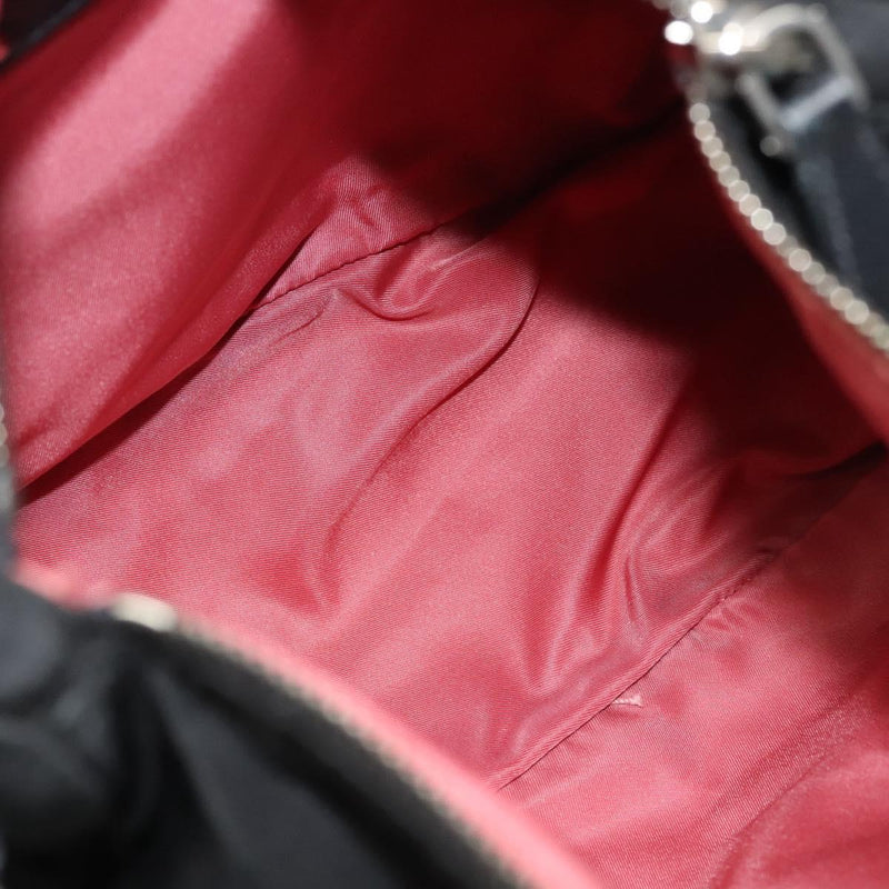 PRADA Shoulder Bag Nylon Black Silver Auth PP451