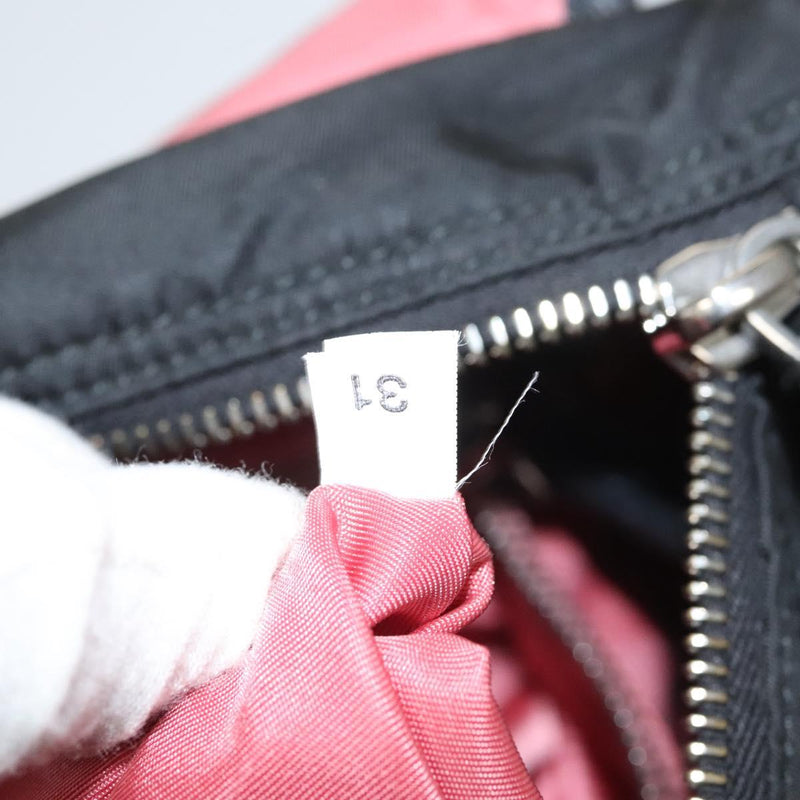 PRADA Shoulder Bag Nylon Black Silver Auth PP451