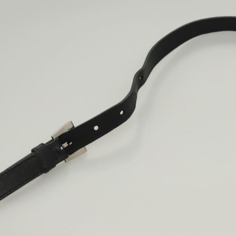 PRADA Shoulder Bag Nylon Black Silver Auth PP451