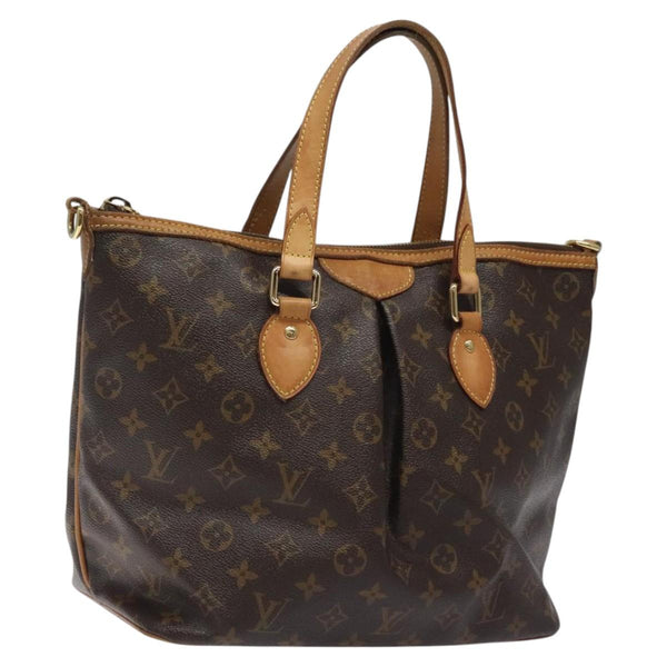 LOUIS VUITTON Monogram Palermo PM Tote Bag M40145 LV Auth PP455