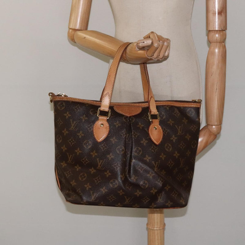 LOUIS VUITTON Monogram Palermo PM Tote Bag M40145 LV Auth PP455