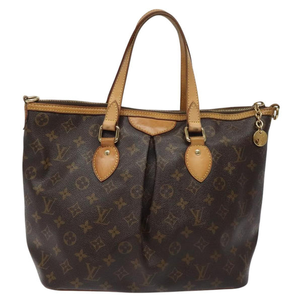 LOUIS VUITTON Monogram Palermo PM Tote Bag M40145 LV Auth PP455