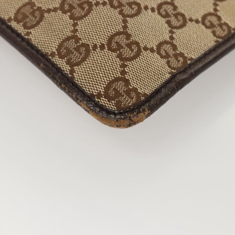 GUCCI GG Canvas Shoulder Bag Beige 27639 Auth PP476