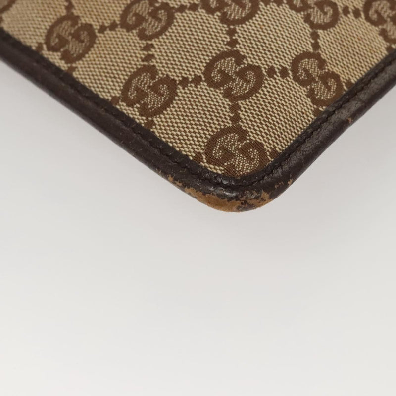 GUCCI GG Canvas Shoulder Bag Beige 27639 Auth PP476