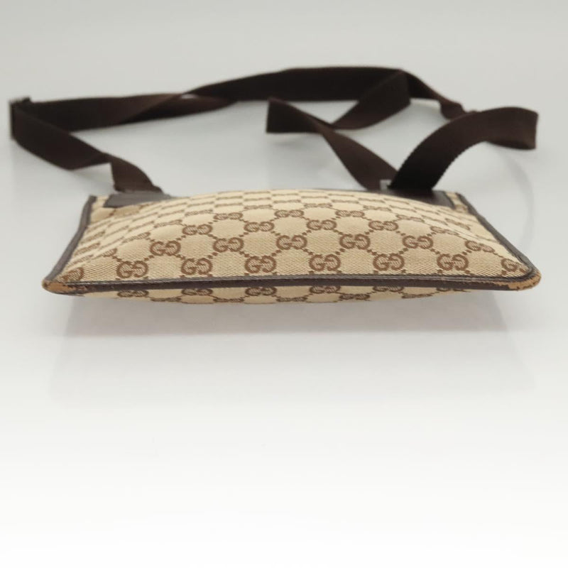 GUCCI GG Canvas Shoulder Bag Beige 27639 Auth PP476
