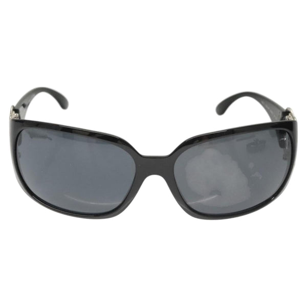 CHANEL Sunglasses plastic Black CC Auth sw484