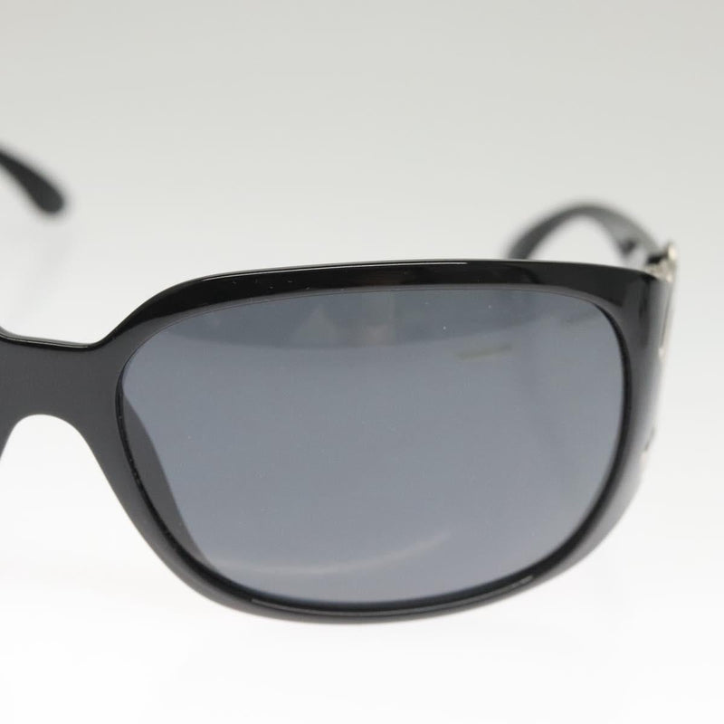 CHANEL Sunglasses plastic Black CC Auth sw484
