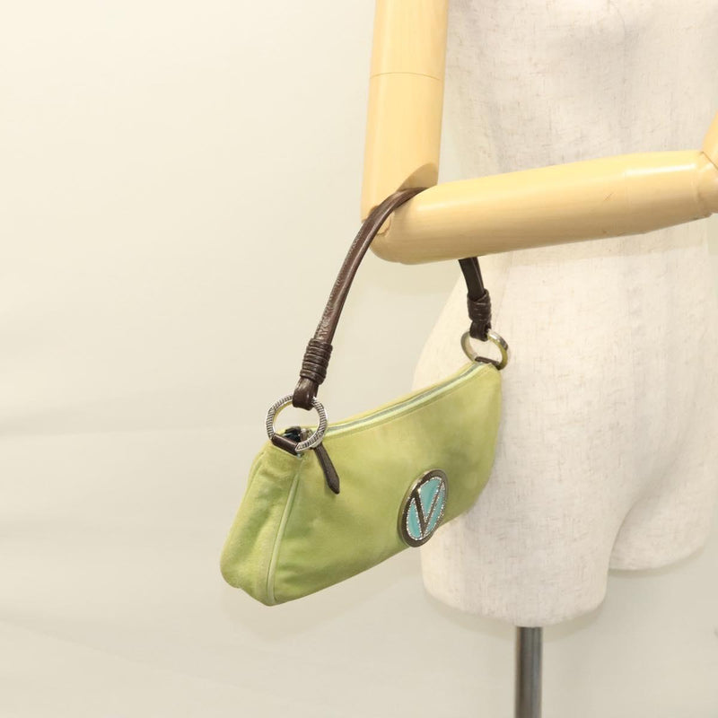 VALENTINO Shoulder Bag Suede Green
