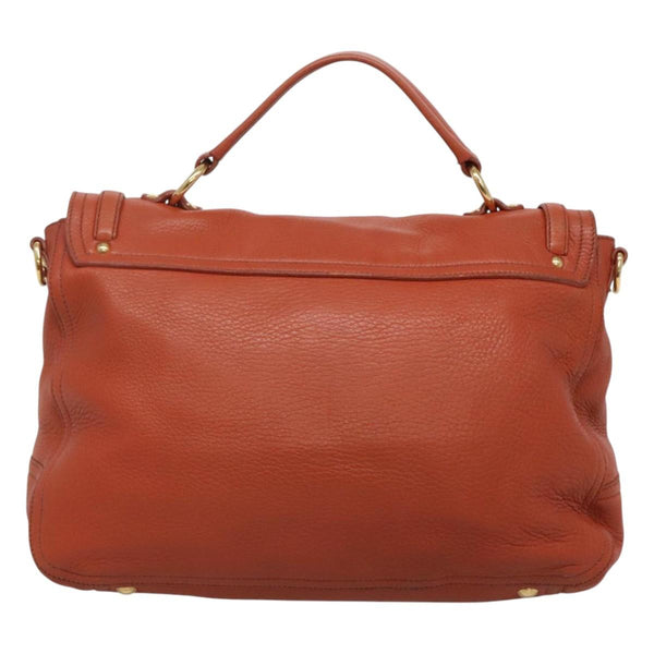 Miu Miu Hand Bag Leather 2way Brown Gold Auth sw498