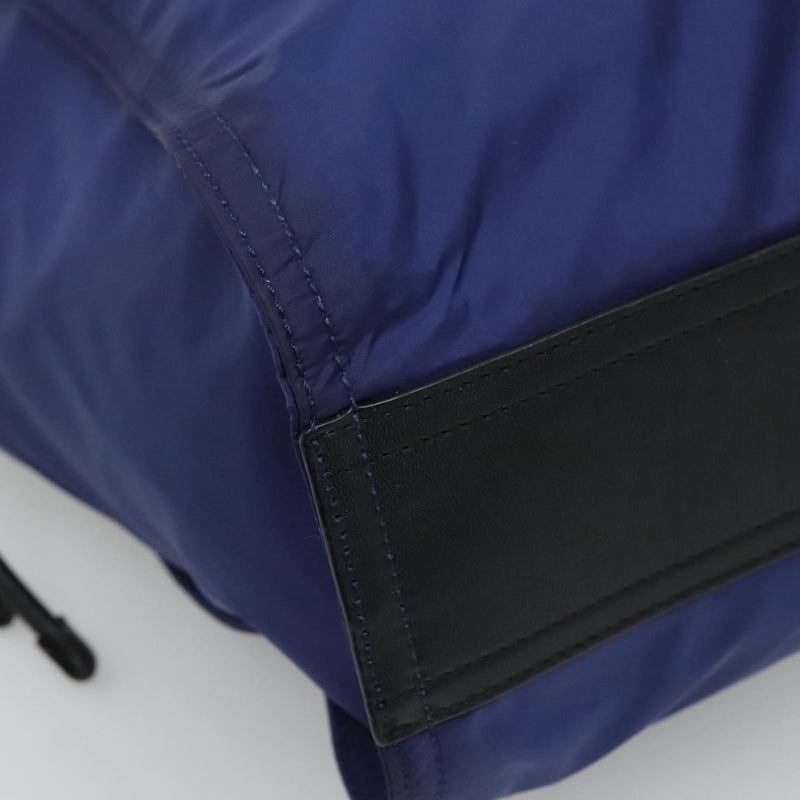 BURBERRY Tote Bag Nylon Blue Auth th5850