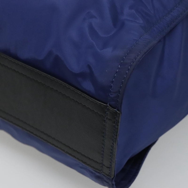 BURBERRY Tote Bag Nylon Blue Auth th5850