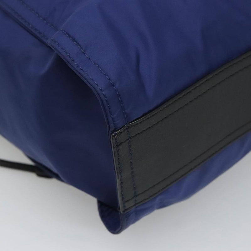 BURBERRY Tote Bag Nylon Blue Auth th5850