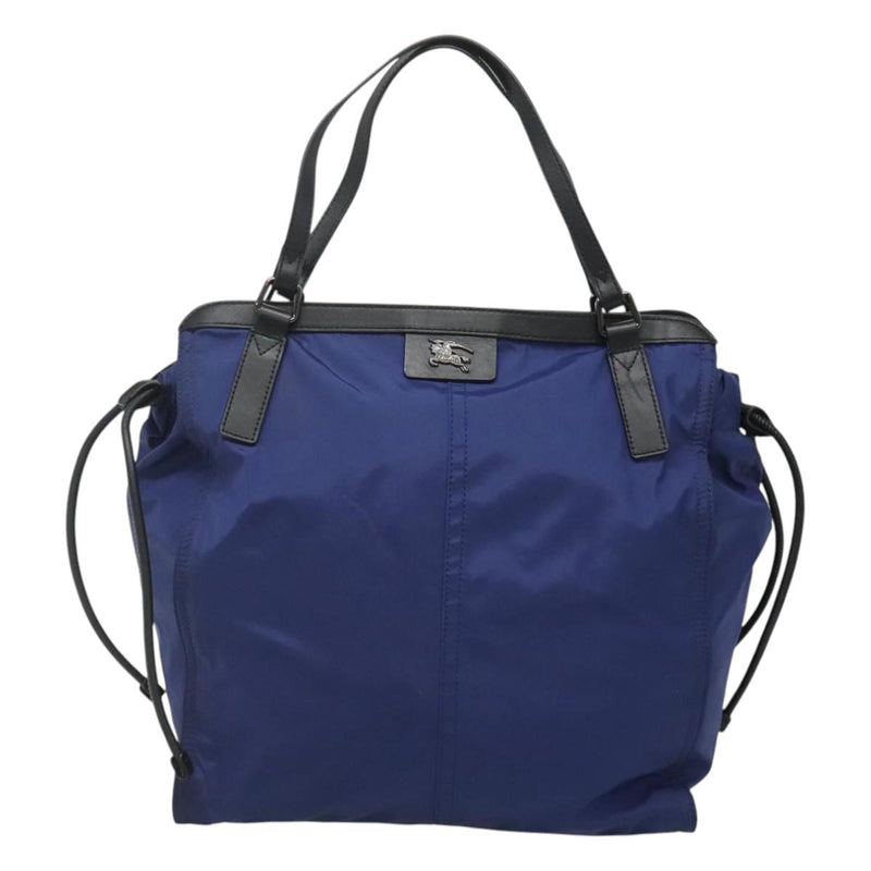 BURBERRY Tote Bag Nylon Blue Auth th5850