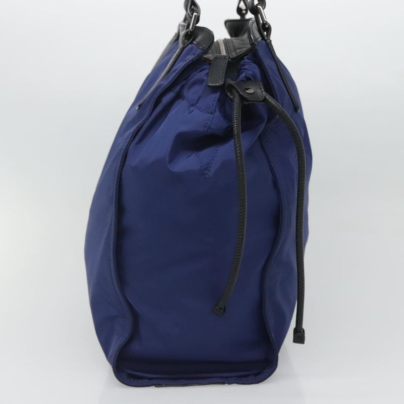 BURBERRY Tote Bag Nylon Blue Auth th5850