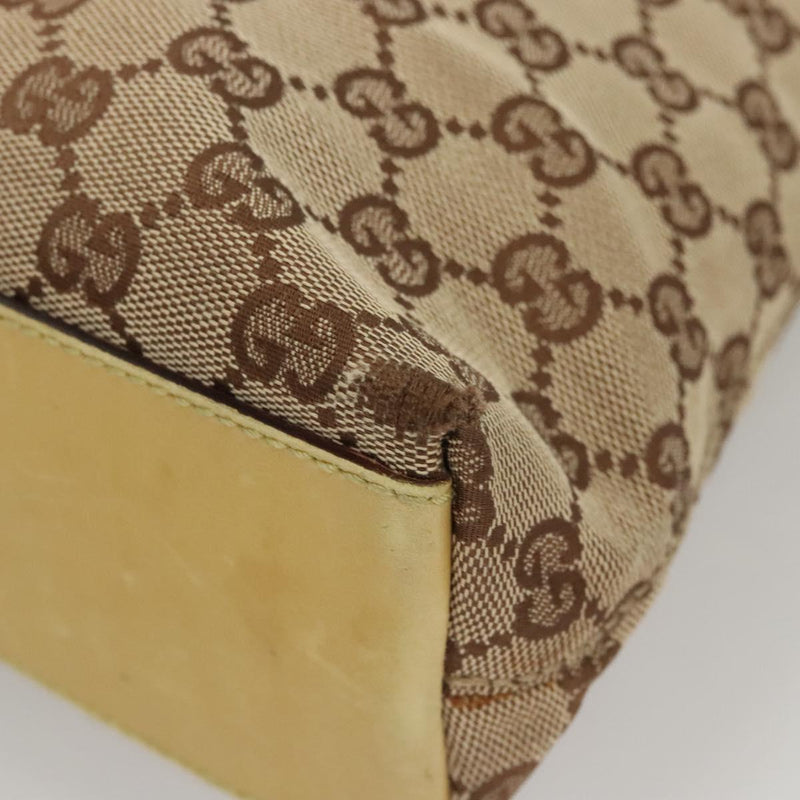 GUCCI GG Canvas Jackie Shoulder Bag Beige Gold 110291 Auth th5853