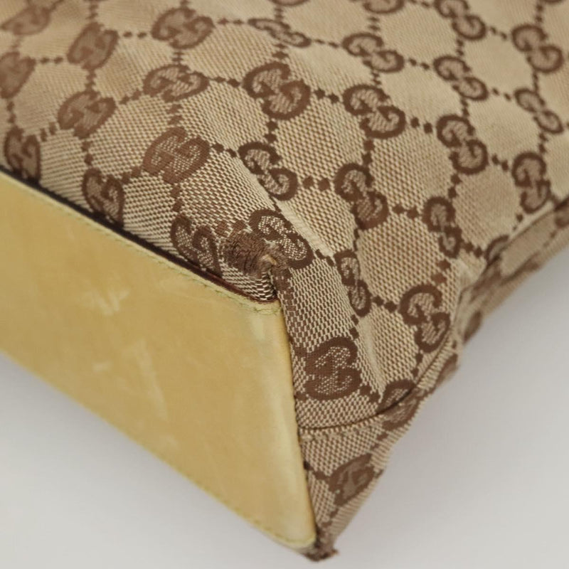 GUCCI GG Canvas Jackie Shoulder Bag Beige Gold 110291 Auth th5853