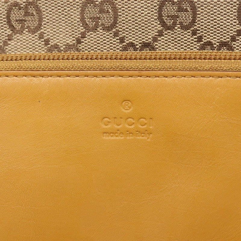GUCCI GG Canvas Tote Bag Beige Silver 019 0402 Auth th5862