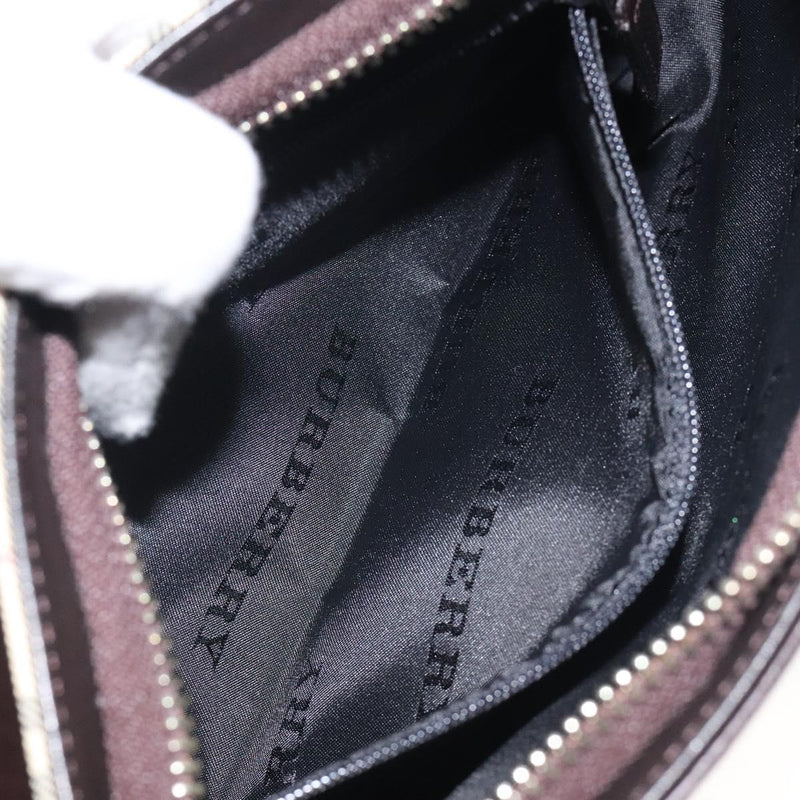 BURBERRY Nova Check Shoulder Bag Nylon 2way Beige Silver Auth th5869