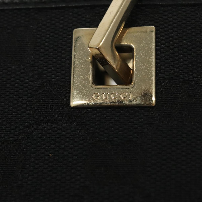 GUCCI GG Canvas Tote Bag Black Gold 002 1099 Auth th5885