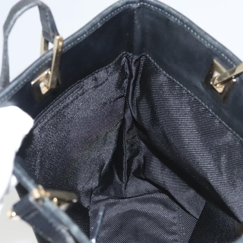 GUCCI GG Canvas Tote Bag Black Gold 002 1099 Auth th5885
