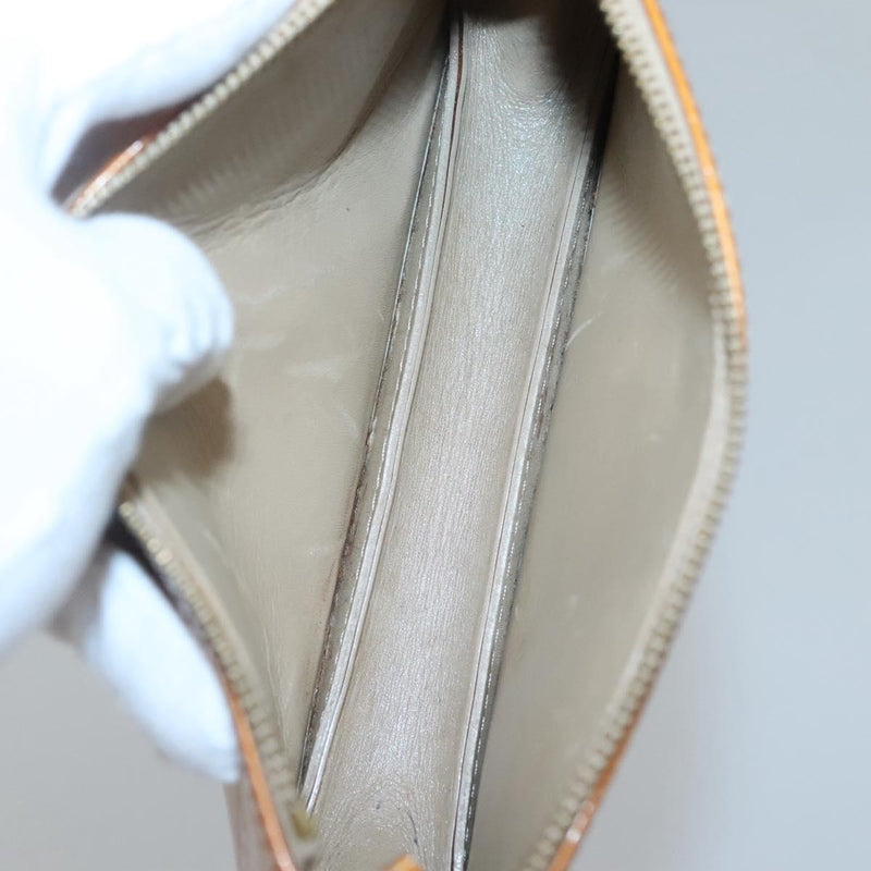 LOUIS VUITTON Vernis Lexington Accessory Pouch Beige M91010 LV Auth th5908