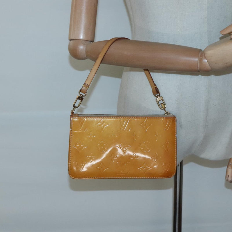 LOUIS VUITTON Vernis Lexington Accessory Pouch Beige M91010 LV Auth th5908