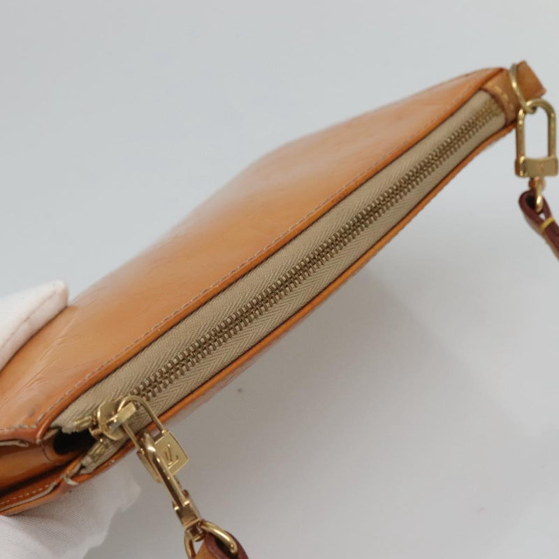LOUIS VUITTON Vernis Lexington Accessory Pouch Beige M91010 LV Auth th5908