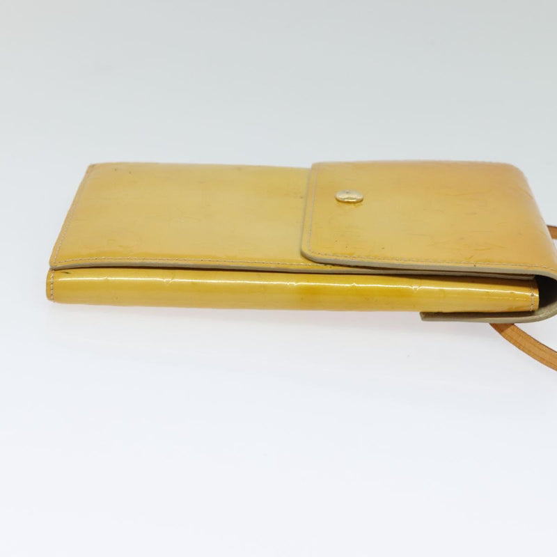 LOUIS VUITTON Monogram Vernis Walker Wallet Beige M91074 LV Auth th5910