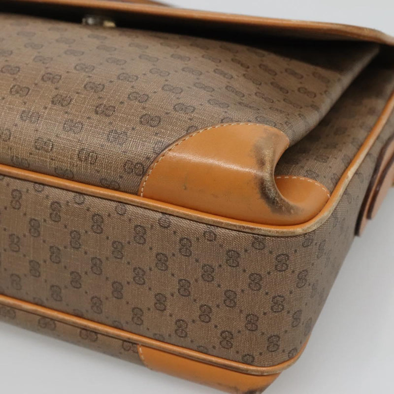 GUCCI Micro GG Supreme Shoulder Bag PVC Beige Gold 001 116 0924 Auth th5924