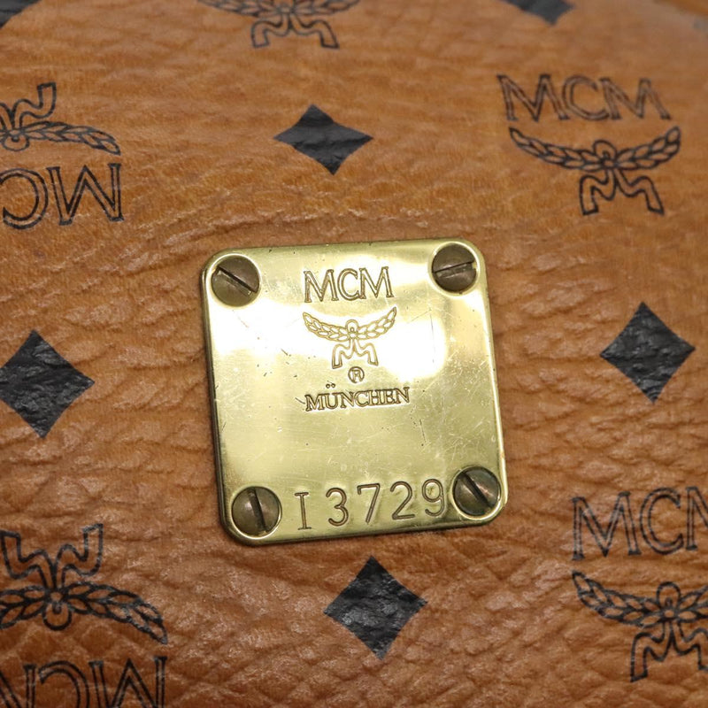 MCM Logogram Vicetos Hand Bag PVC Leather Brown Auth th5929