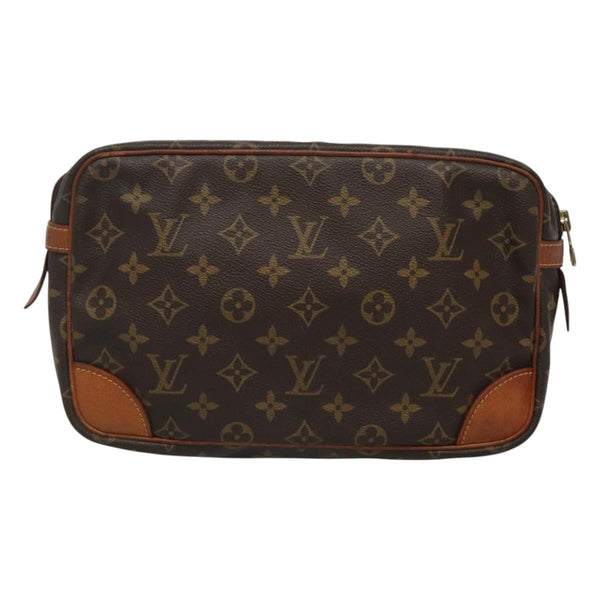 LOUIS VUITTON Monogram Compiegne 28 Clutch Bag M51845 LV Auth th5968