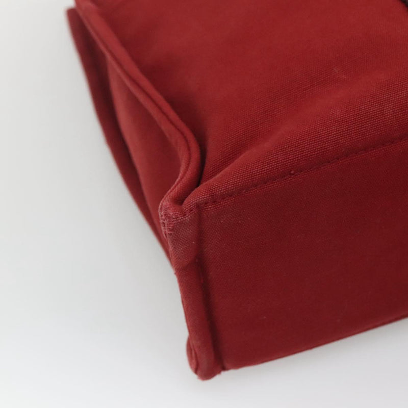 HERMES Fourre Tout MM Hand Bag Canvas Red Auth ti2968