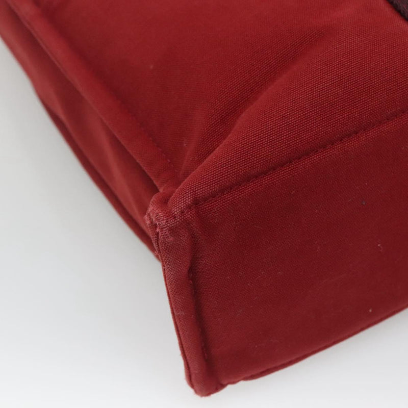 HERMES Fourre Tout MM Hand Bag Canvas Red Auth ti2968