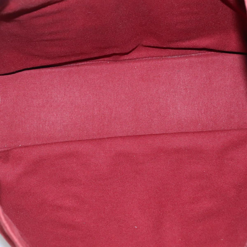 HERMES Fourre Tout MM Hand Bag Canvas Red Auth ti2968