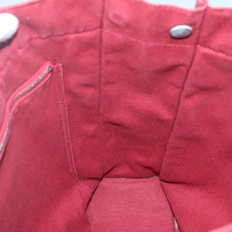 HERMES Fourre Tout MM Hand Bag Canvas Red Auth ti2968