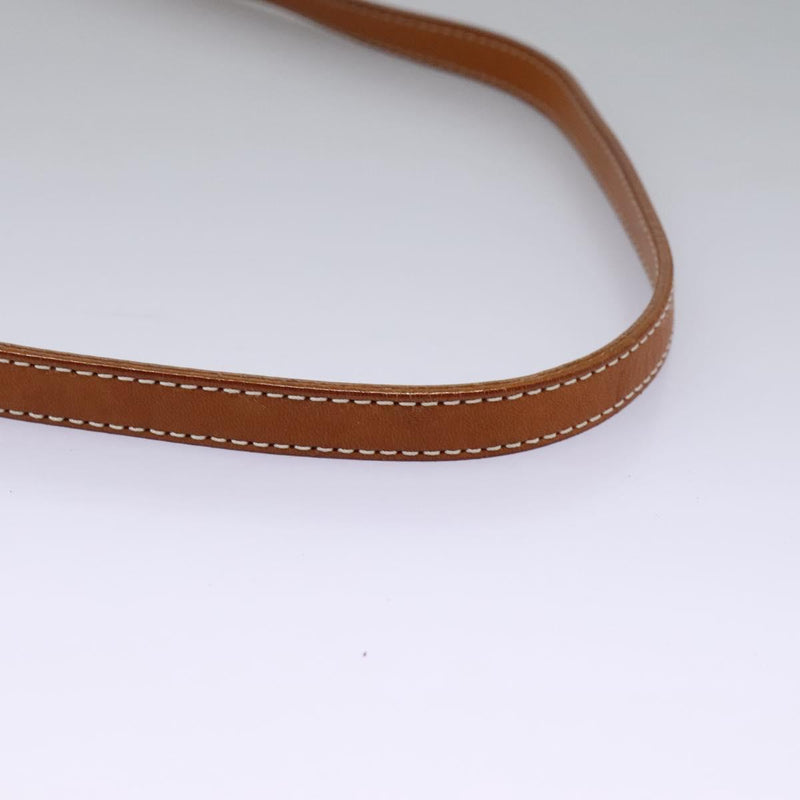 BURBERRY Shoulder Bag Suede Leather Orange Auth ti3004