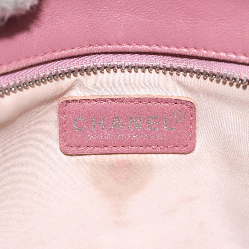 CHANEL New Travel line Pouch Nylon Pink CC Auth ti3007