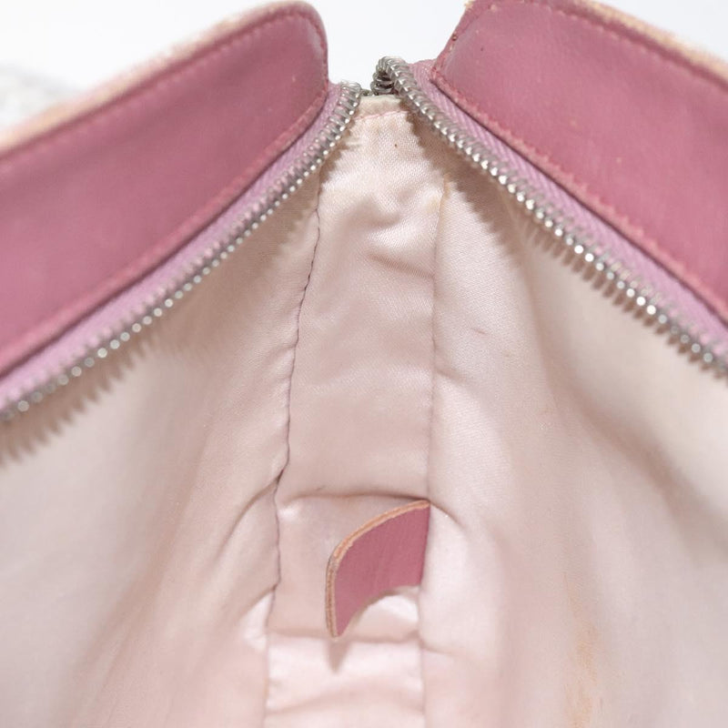 CHANEL New Travel line Pouch Nylon Pink CC Auth ti3007